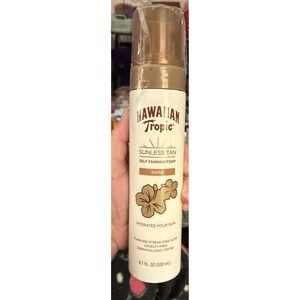 Hawaiian Tropic Sunless Tanning Foam, Moisturizing Self Tanner, Dark, 6.7 oz